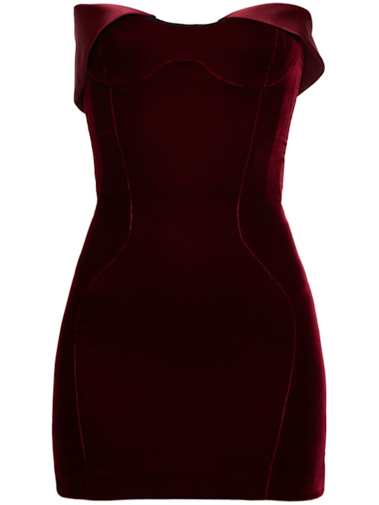 Lounge velvet & satin mini dress - Thumbnail 1