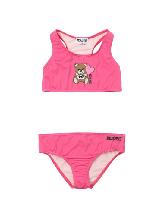 Moschino: Printed bikini top & bottoms - kids-girls_0 | Luisa Via Roma