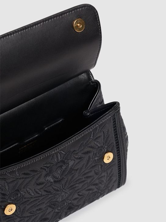 Dolce&Gabbana: Medium Sicily中号刺绣手提包 - Nero/Nero - women_6 | Luisa Via Roma