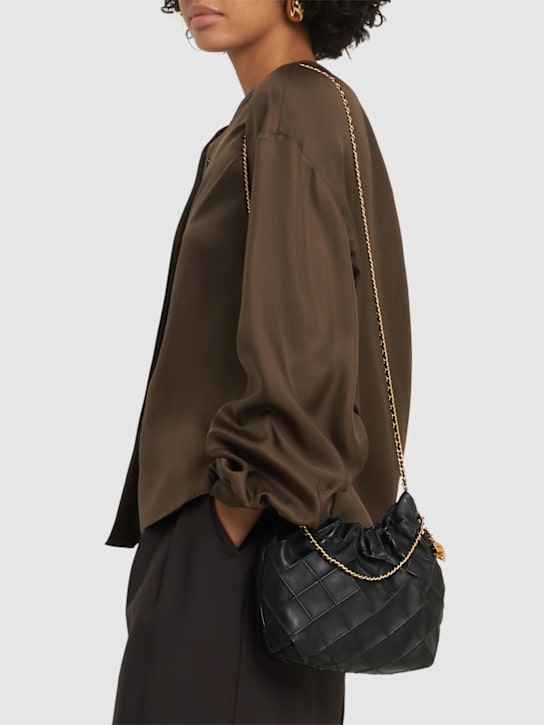 Tory Burch: Mini Fleming Hobo leather shoulder bag - women_1 | Luisa Via Roma