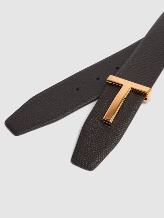 Tom Ford: 4cm Soft grained leather reversible belt - men_1 | Luisa Via Roma