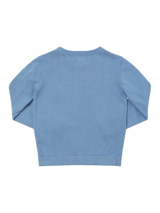 C.P. Company: Cotton knit sweater - Blue - kids-boys_2 | Luisa Via Roma