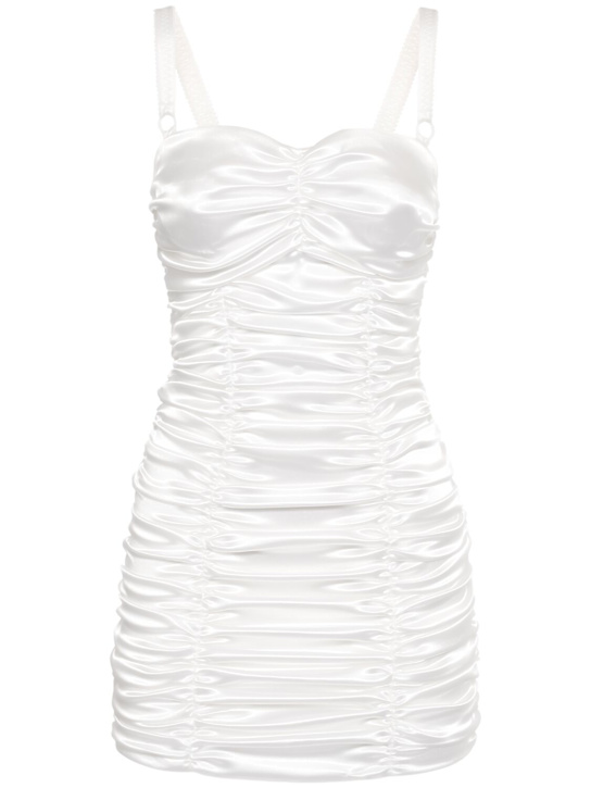 Stretch satin mini dress - Thumbnail 1