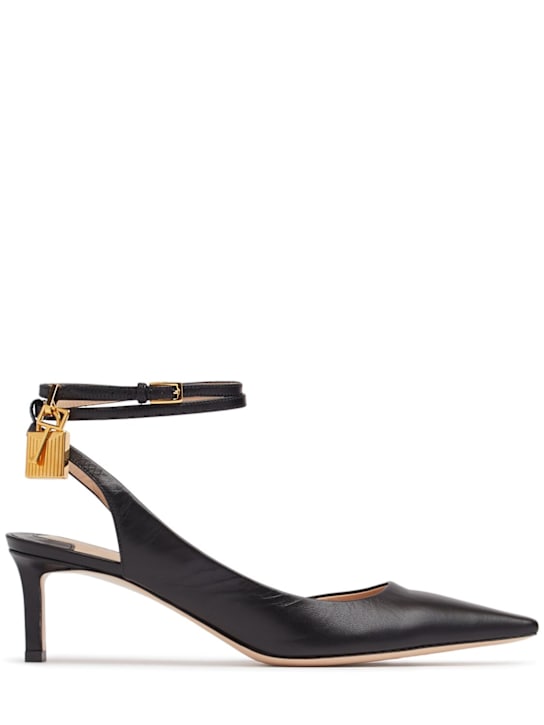 Tom Ford: 55mm Padlock leather pumps - women_0 | Luisa Via Roma