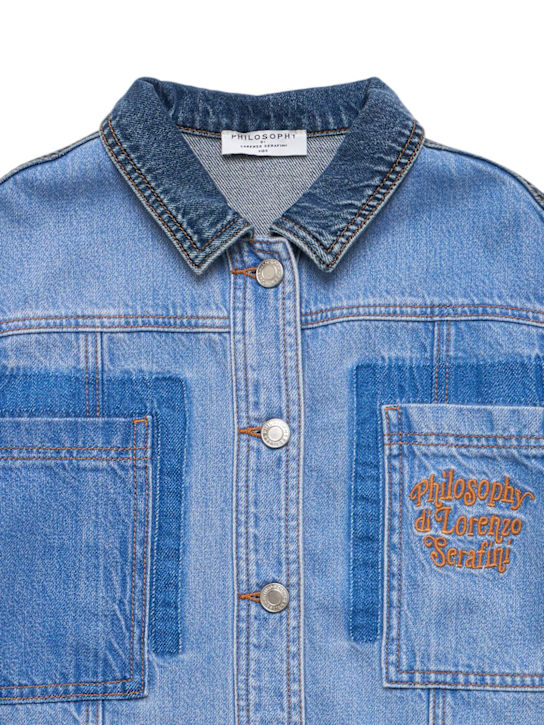 Philosophy: コットンデニムジャケット - ブルー - kids-girls_1 | Luisa Via Roma