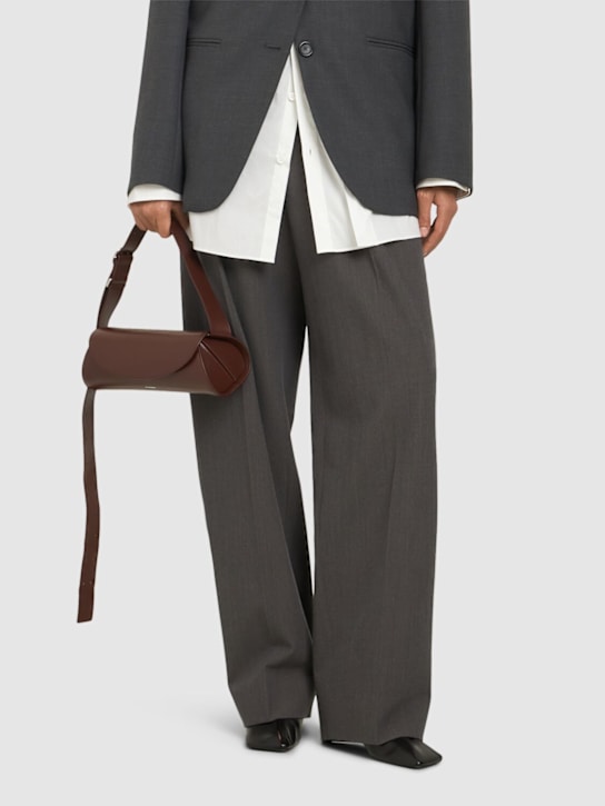 Jil Sander: 65mm Folded leather mules - women_1 | Luisa Via Roma