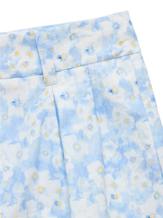 Philosophy: Shorts in popeline di cotone stampato - Celeste - kids-girls_1 | Luisa Via Roma