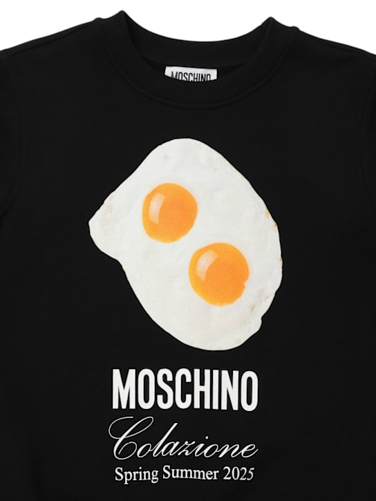 Moschino: Printed cotton crewneck sweatshirt - kids-girls_1 | Luisa Via Roma