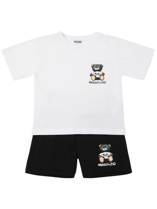Moschino: T-Shirt und Shorts aus Baumwolle - kids-boys_0 | Luisa Via Roma