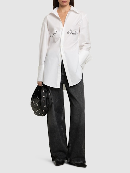 Jean Paul Gaultier: Jean Paul Gaultier stretch poplin shirt - women_1 | Luisa Via Roma