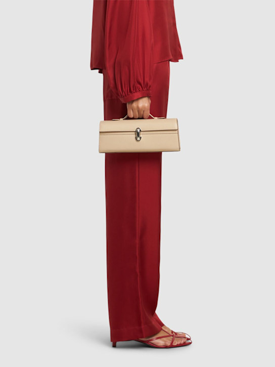 Savette: Slim Symmetry smooth leather bag - Bone - women_1 | Luisa Via Roma