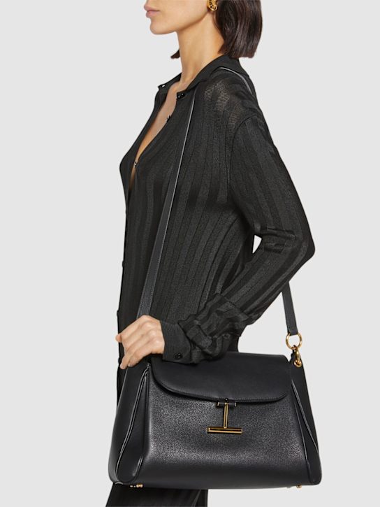 Tom Ford: Medium grain leather shoulder bag - women_1 | Luisa Via Roma