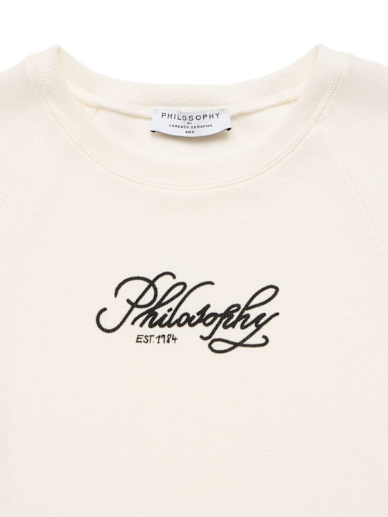 Philosophy: Camiseta de viscosa bordada - Blanco - kids-girls_1 | Luisa Via Roma