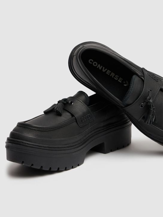 Converse: Lugged heel loafers - Black - women_3 | Luisa Via Roma