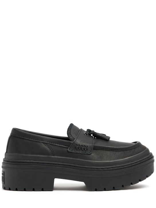 Converse: Lugged heel loafers - Black - women_0 | Luisa Via Roma
