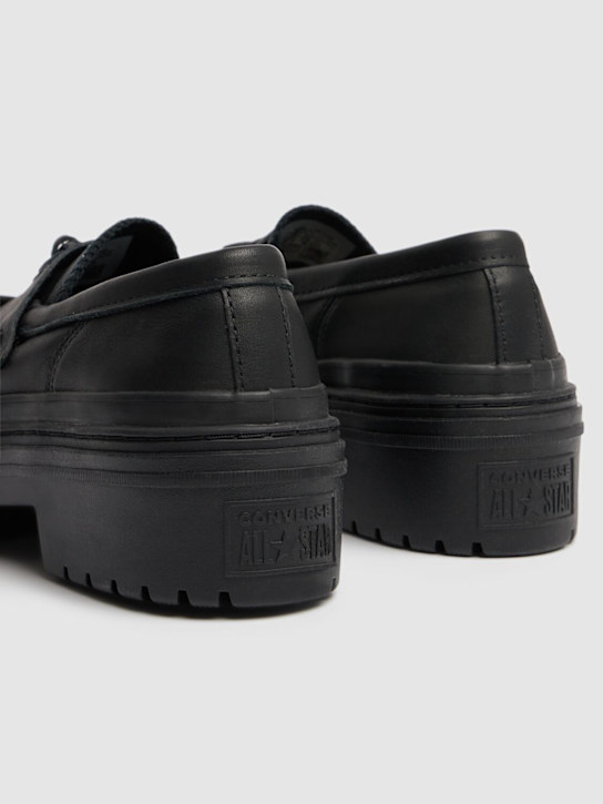Converse: Lugged heel loafers - Black - women_2 | Luisa Via Roma