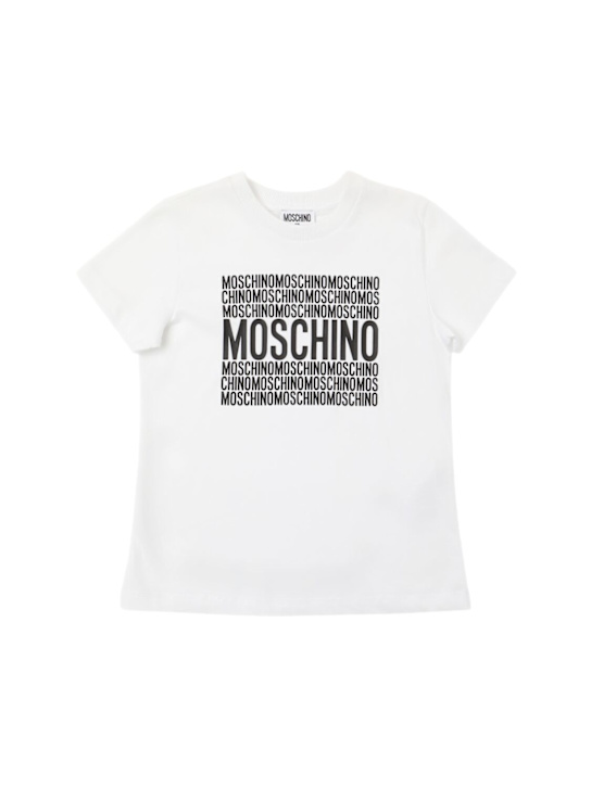 Moschino: コットンジャージーTシャツ - kids-boys_0 | Luisa Via Roma