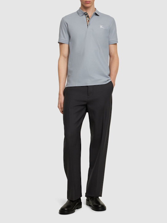 Burberry: Baumwoll-Poloshirt „Eddie EKD“ - men_1 | Luisa Via Roma