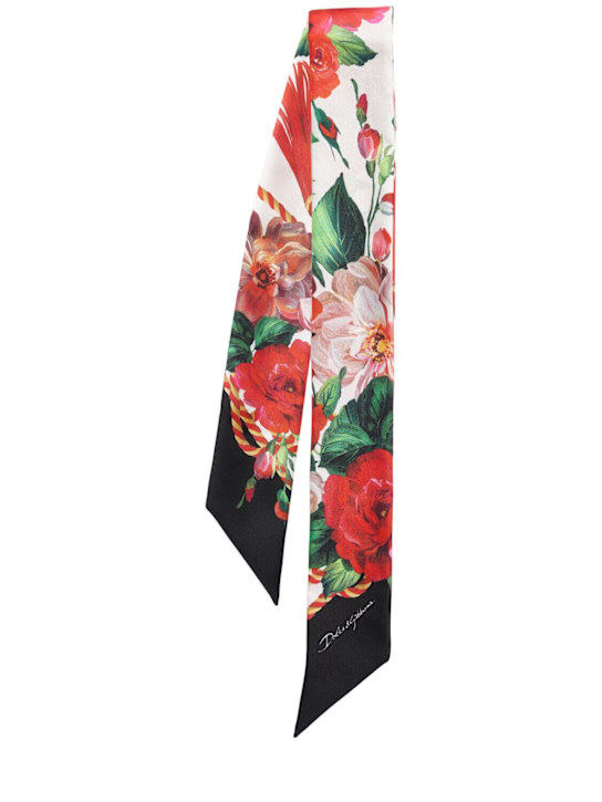 Dolce&Gabbana: Printed silk bandeau scarf - women_0 | Luisa Via Roma