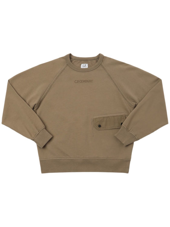 C.P. Company: Cotton crewneck sweatshirt - kids-boys_0 | Luisa Via Roma