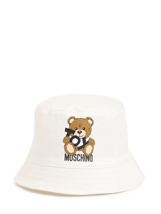 Moschino: Gorro pescador de algodón - Blanco - kids-boys_0 | Luisa Via Roma
