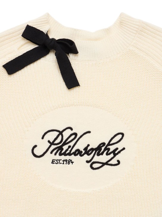 Philosophy: コットンニットセーター - ホワイト - kids-girls_1 | Luisa Via Roma