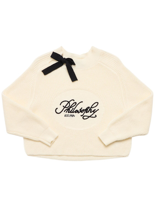 Philosophy: コットンニットセーター - ホワイト - kids-girls_0 | Luisa Via Roma