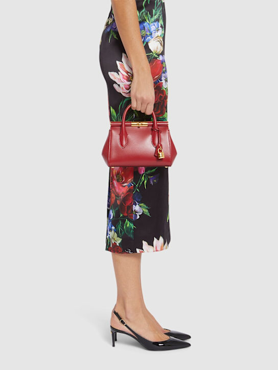 Dolce&Gabbana: Mini Marlene Day palmellato leather bag - women_1 | Luisa Via Roma