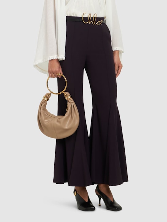 Chloé: Bracelet grained leather bag - Boyish Brown - women_1 | Luisa Via Roma