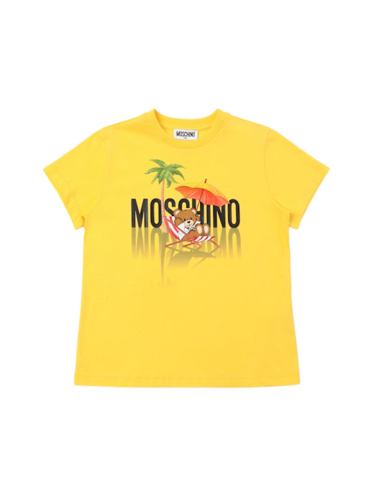 Moschino: コットンジャージーTシャツ - kids-boys_0 | Luisa Via Roma