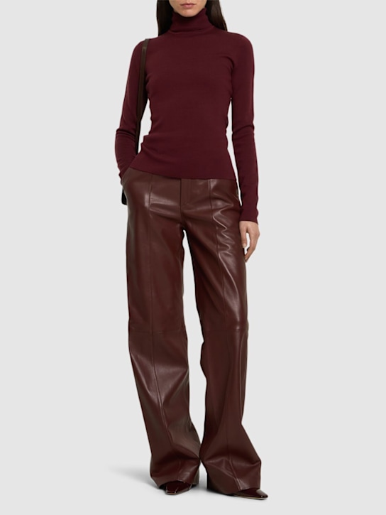 Gabriela Hearst: May turtleneck wool & cashmere sweater - Bordeaux - women_1 | Luisa Via Roma
