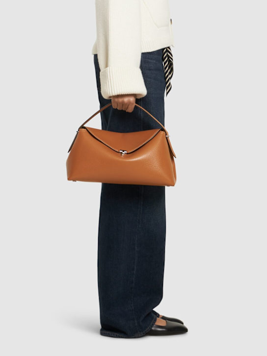 Toteme: T-Lock grain leather top handle bag - women_1 | Luisa Via Roma