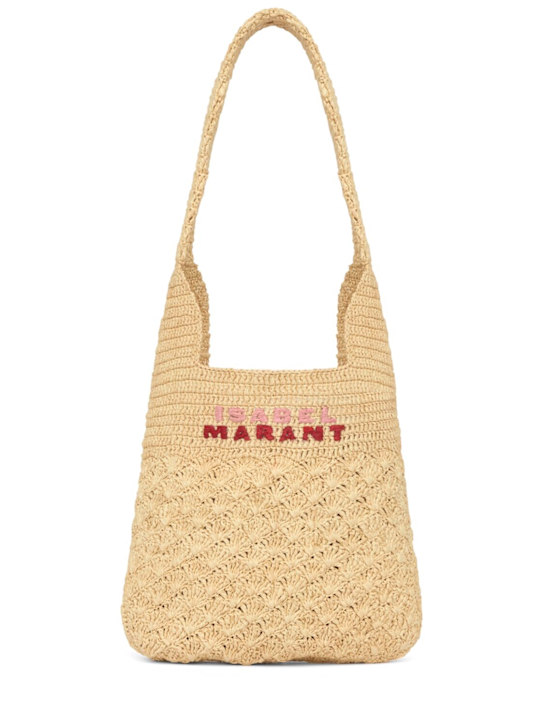 Isabel Marant: Small Praia raffia tote bag - women_0 | Luisa Via Roma