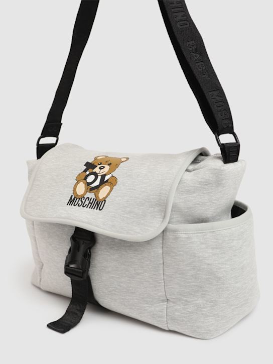 Moschino: Wickeltasche und Matte aus Baumwolljersey - kids-boys_1 | Luisa Via Roma
