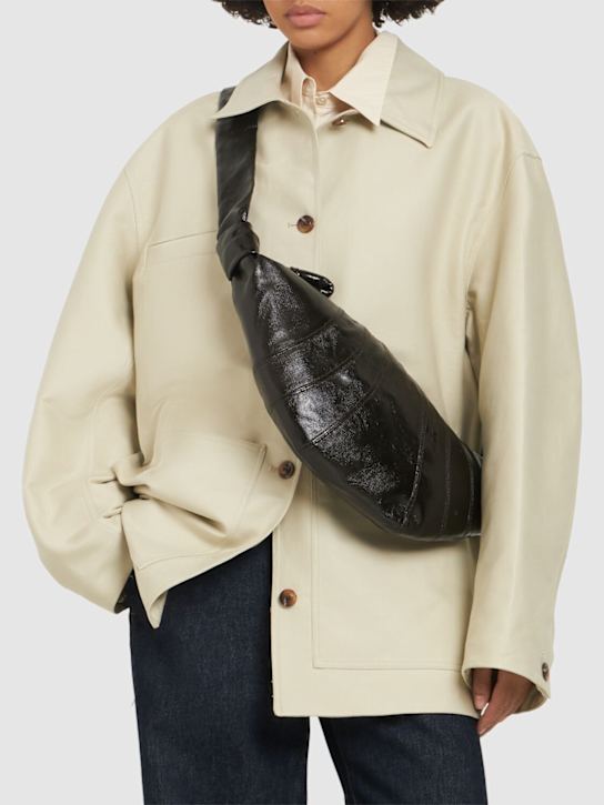 Lemaire: Medium Croissant coated cotton bag - women_1 | Luisa Via Roma