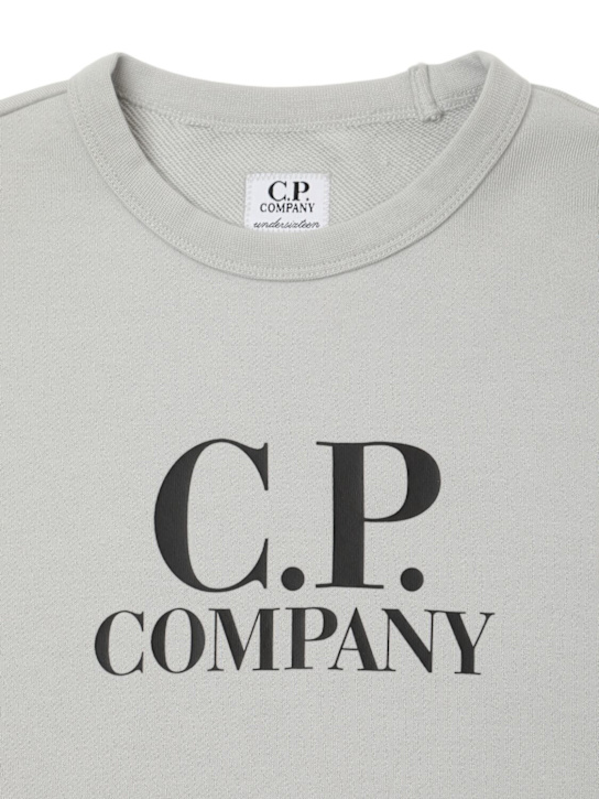 C.P. Company: Logo print cotton sweatshirt - kids-boys_1 | Luisa Via Roma