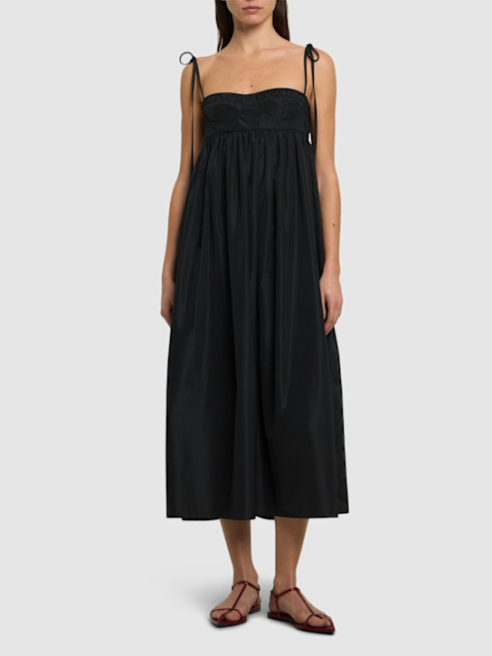 Cecilie Bahnsen: Alena recycled poly faille midi dress - women_1 | Luisa Via Roma