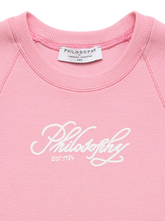 Philosophy: ビスコースブレンドTシャツ - ピンク - kids-girls_1 | Luisa Via Roma