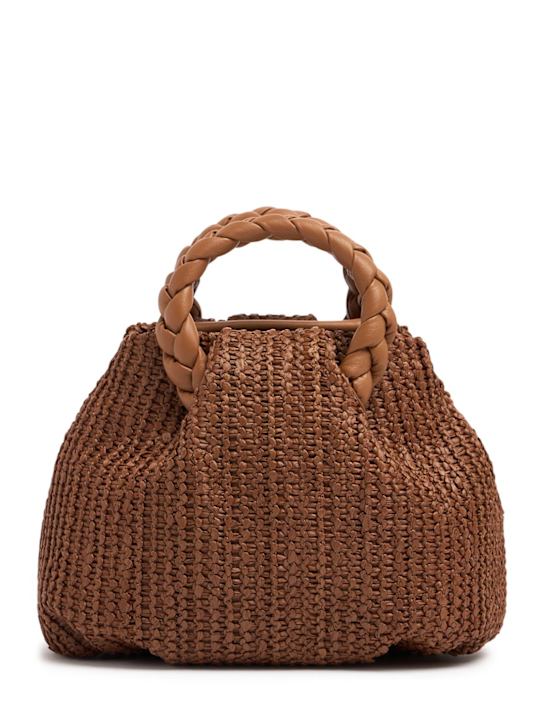 Hereu: Medium Bombon raffia top handle bag - women_0 | Luisa Via Roma