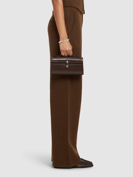 Savette: Symmetry brushed leather pochette - women_1 | Luisa Via Roma