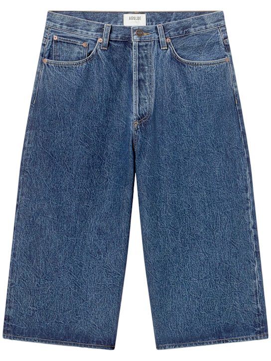 Agolde: Beesley wide leg shorts - Blue - men_0 | Luisa Via Roma