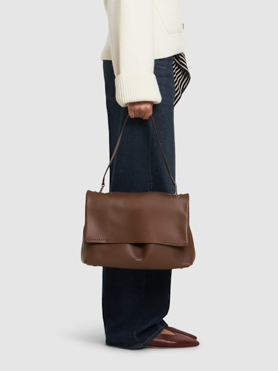 Max Mara: Archetipo 06 leather shoulder bag - women_1 | Luisa Via Roma
