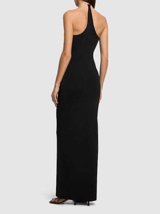 Christopher Esber: Levitate rib knit long dress - Black - women_2 | Luisa Via Roma