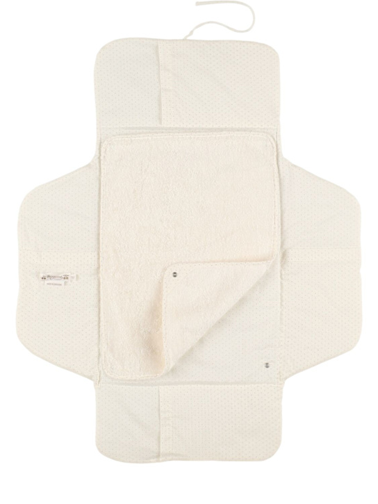 Bonpoint: Printed cotton changing mat - Beige - kids-boys_1 | Luisa Via Roma