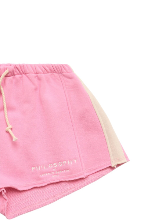 Philosophy: コットンブレンドスウェットハーフパンツ - ピンク - kids-girls_1 | Luisa Via Roma