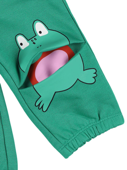 Stella McCartney Kids: コットンスウェットシャツ＆パンツ - グリーン - kids-girls_1 | Luisa Via Roma