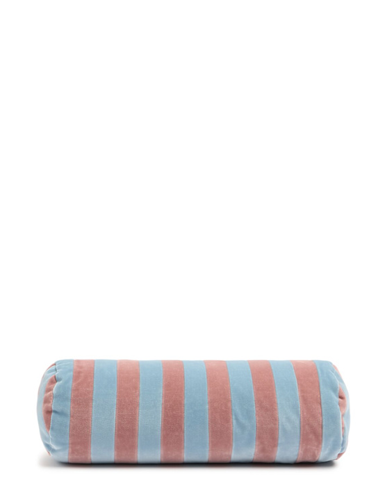 Christina Lundsteen: Striped bolster cushion - Pink - ecraft_0 | Luisa Via Roma