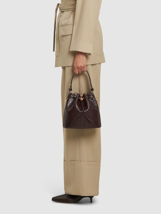 Tory Burch: T Monogram leather bucket bag - women_1 | Luisa Via Roma
