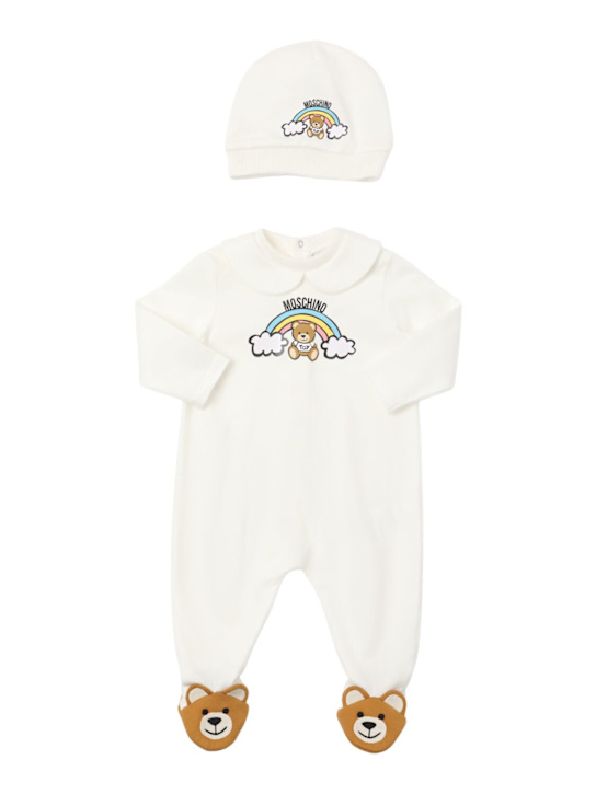 Moschino: コットンロンパース＆ハット - kids-girls_0 | Luisa Via Roma