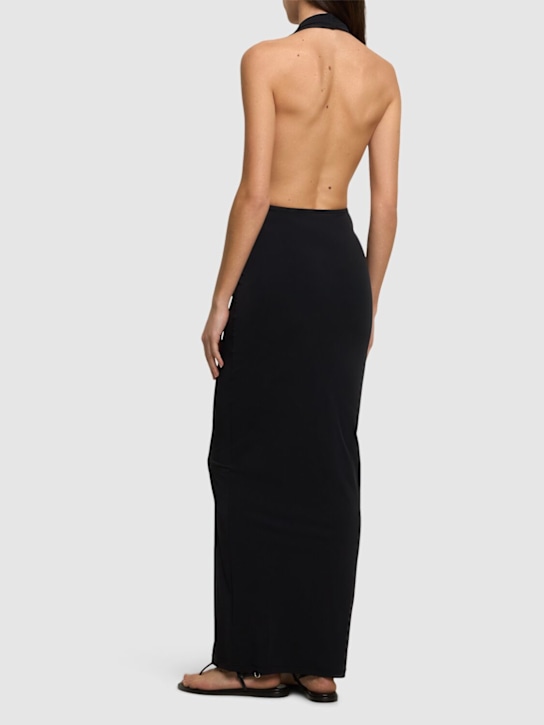 Christopher Esber: Vestito lungo Orbit in lycra - Nero - women_2 | Luisa Via Roma